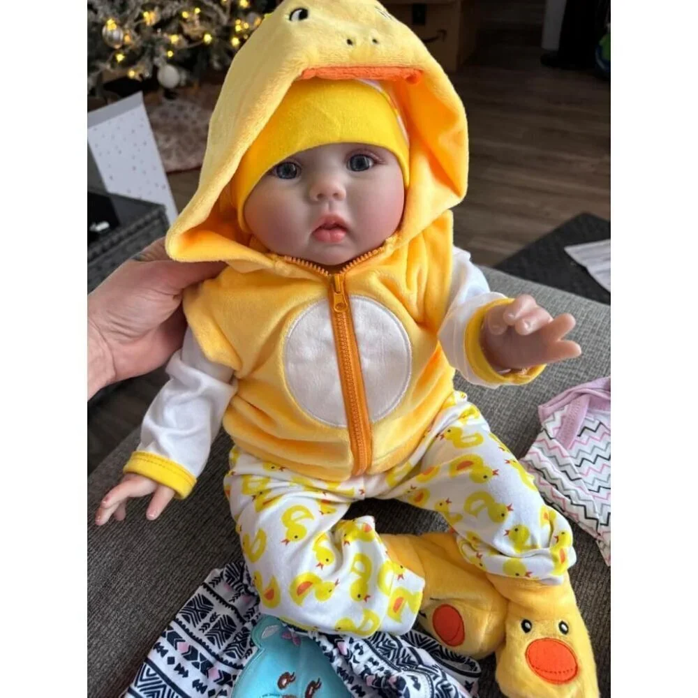 🆕20inch Soft Cloth Body Newborn Baby Dolls Poseable Limbs Sweet Smile Lucy Girl